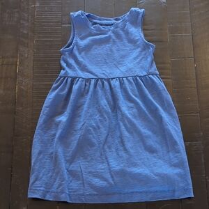 100% Cotton Blue Sleeveless Kids Dress